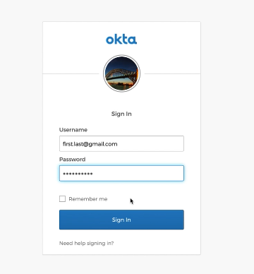 Okta Sign In