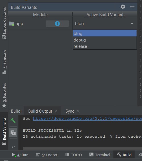 Android gradle variants