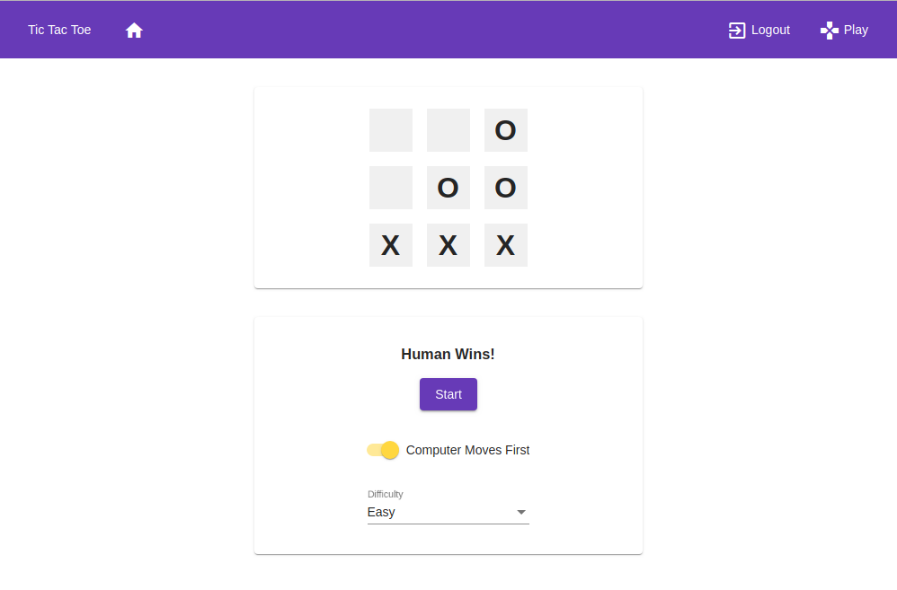 Tic Tac Toe using Angular Ivy