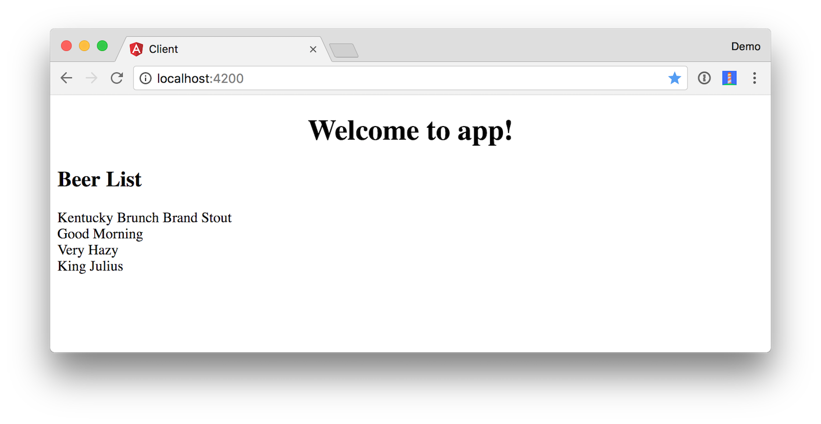 Beer List in Angular