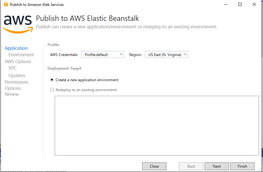 Publish to AWS Elastic Beanstalk