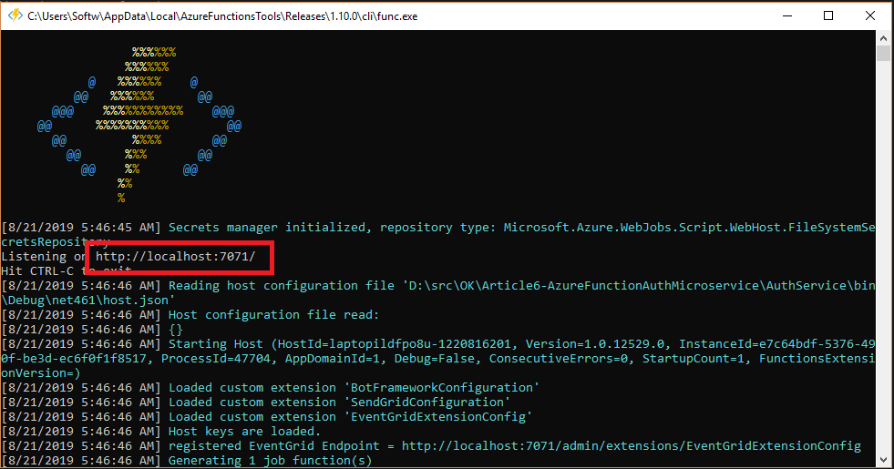 Run Azure Function Locally