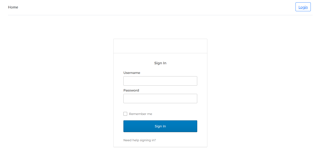 Login Page