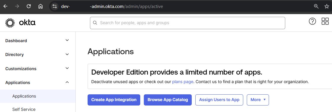 Screenshot of developer edition app limit banner