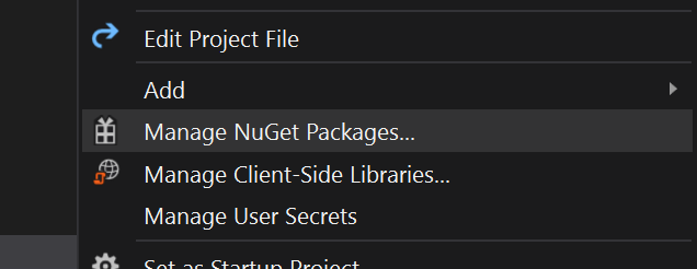 Manage NuGet packages