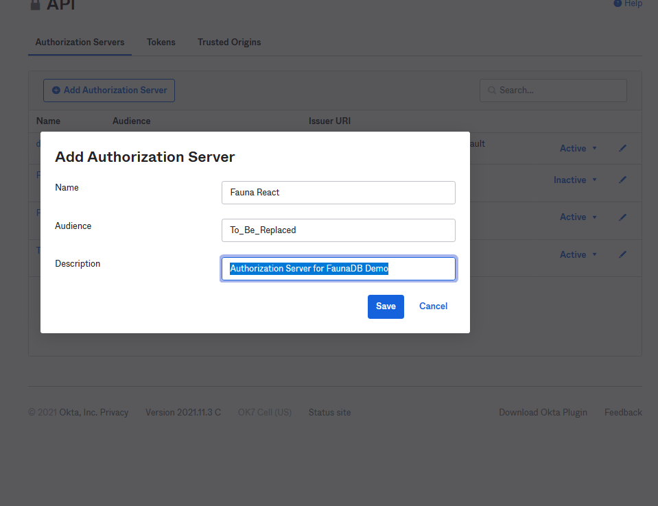 Add Authorization Server