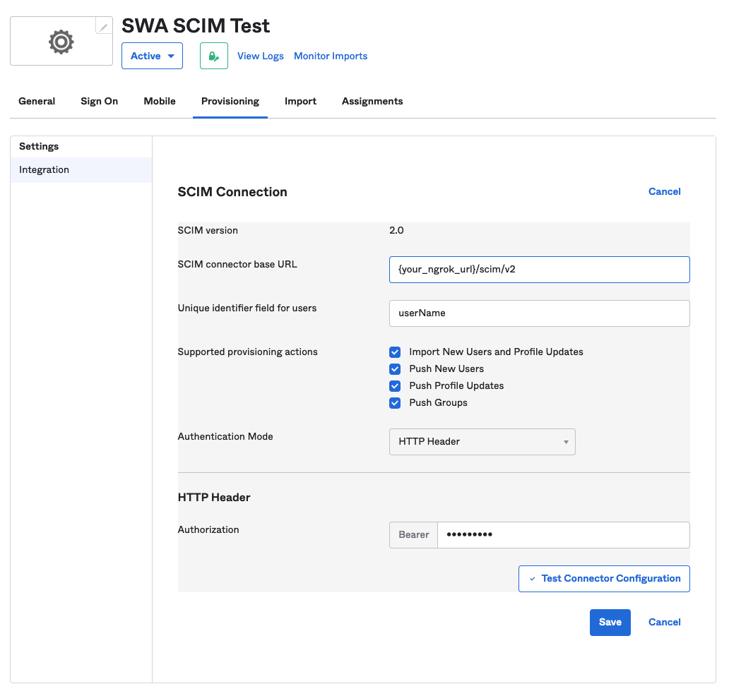 AIW SCIM Settings Image