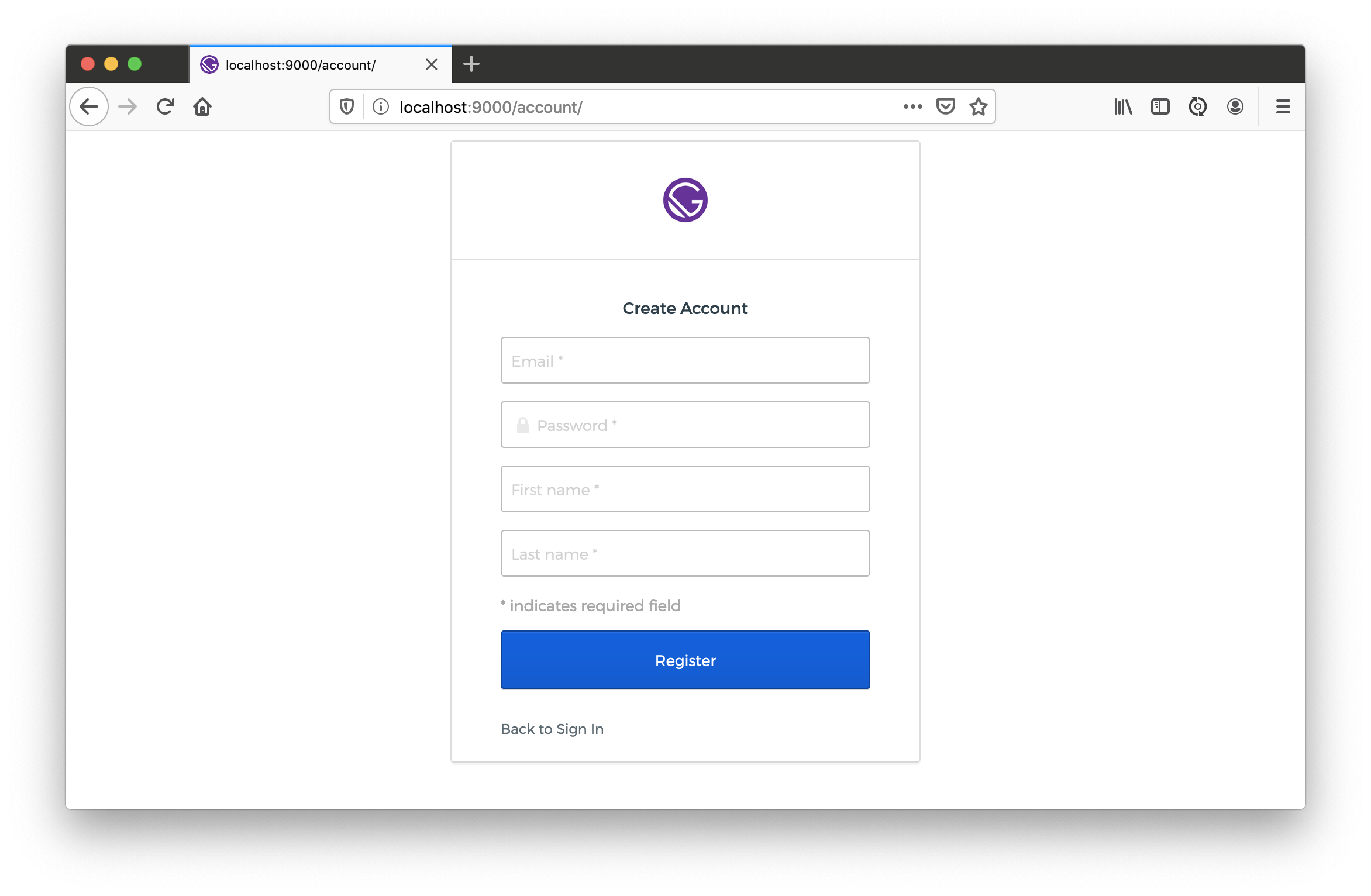 Okta User Registration