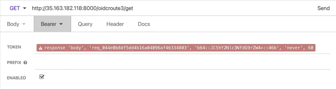 Insomnia OpenID Connect Response