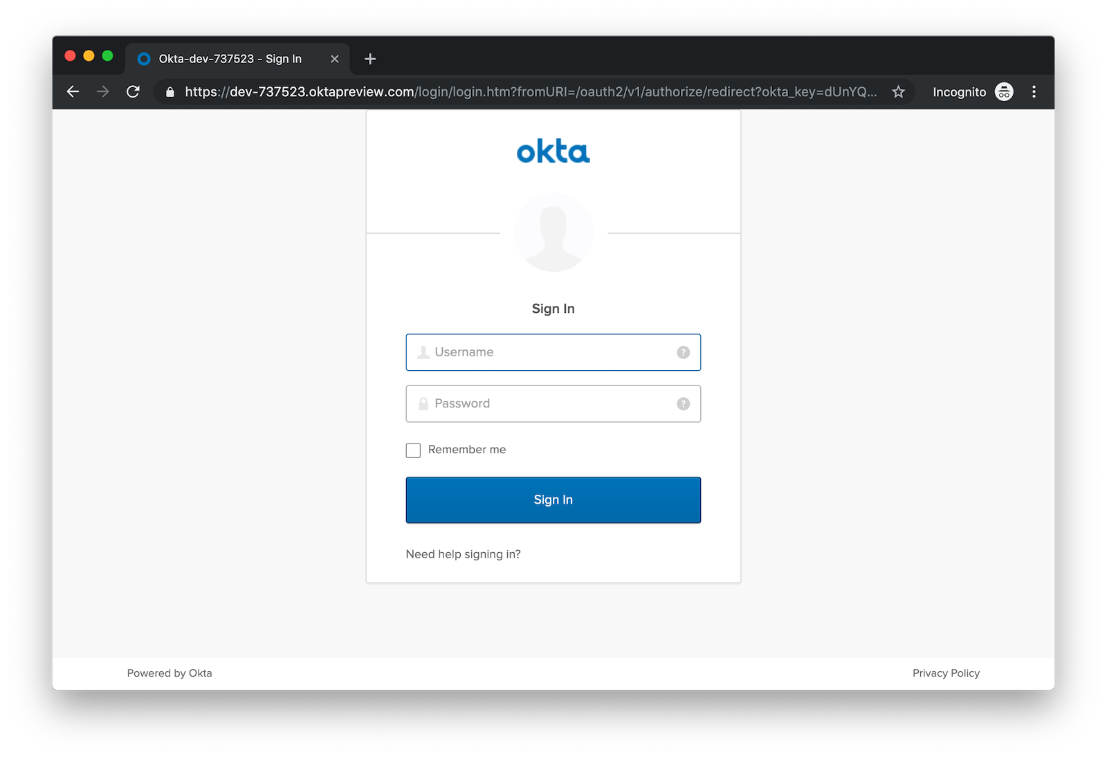 Okta Login