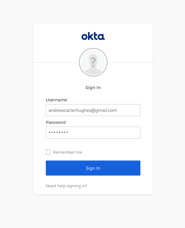 Okta Login
