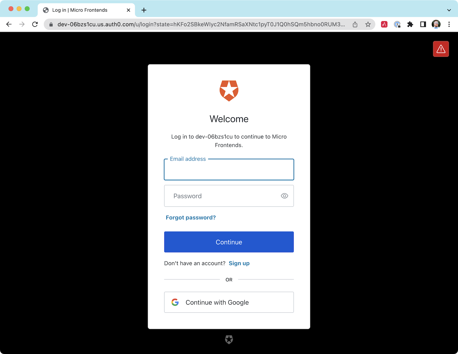 Auth0 login