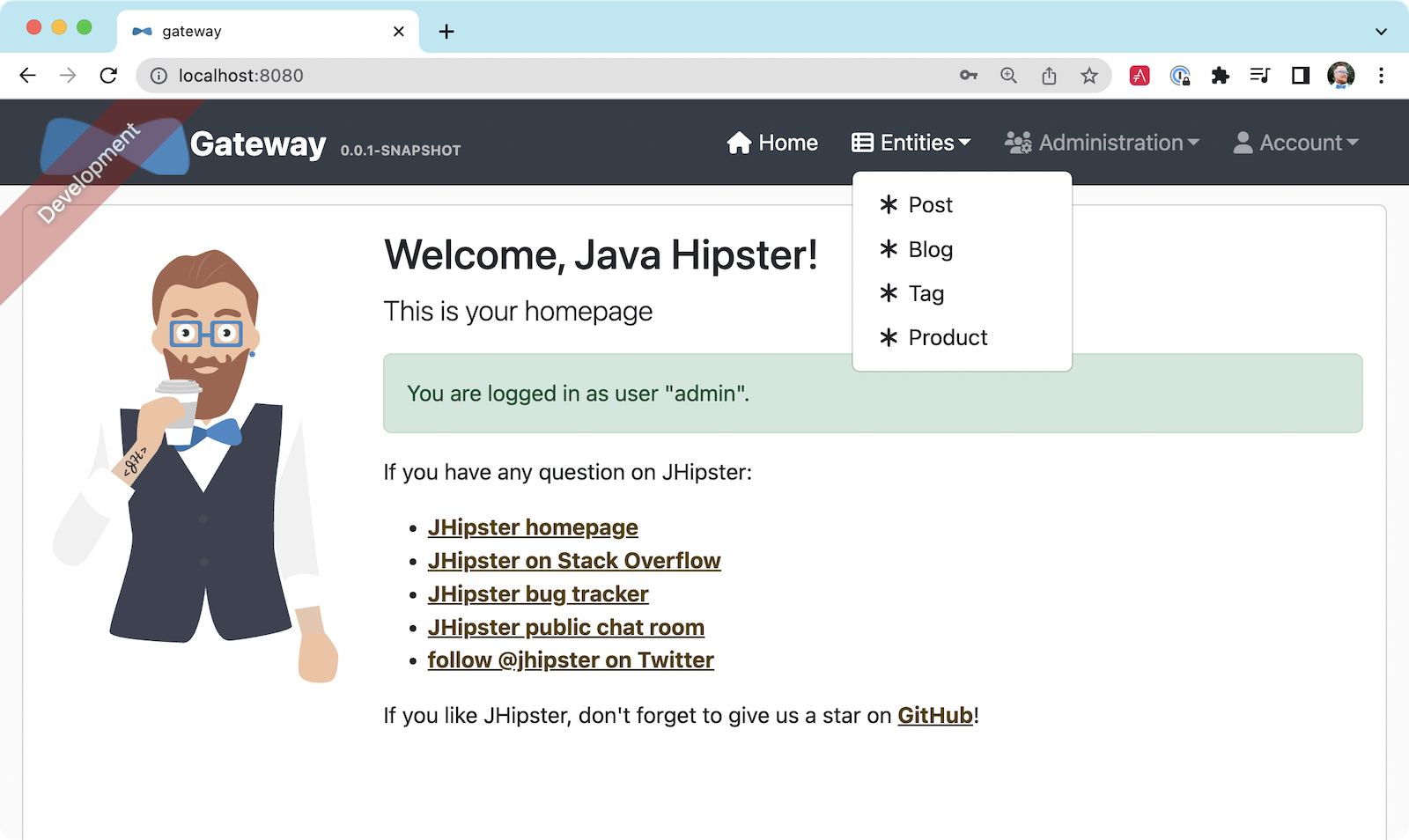 Gateway entities available
