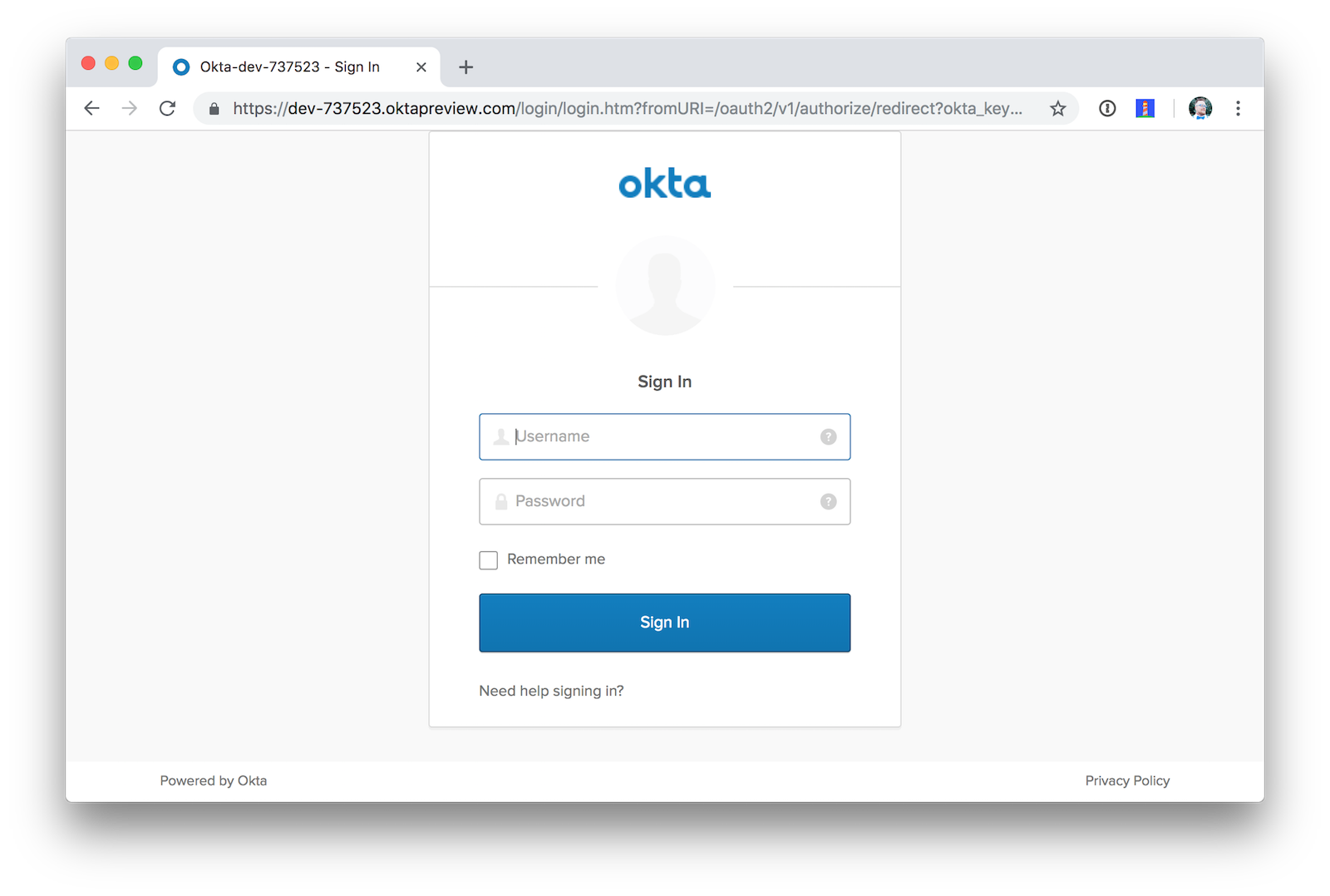 Okta Sign-In