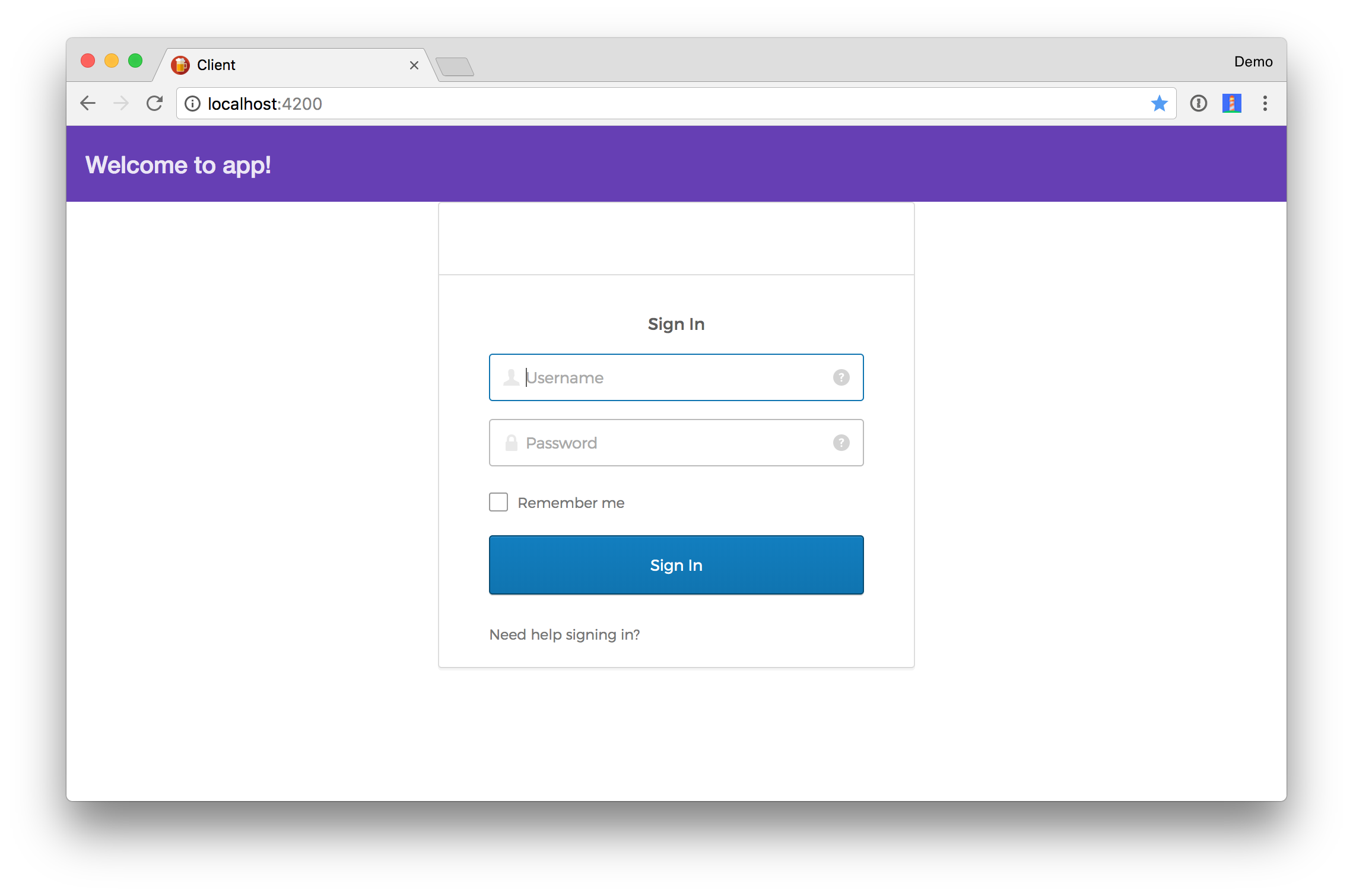 Angular Login