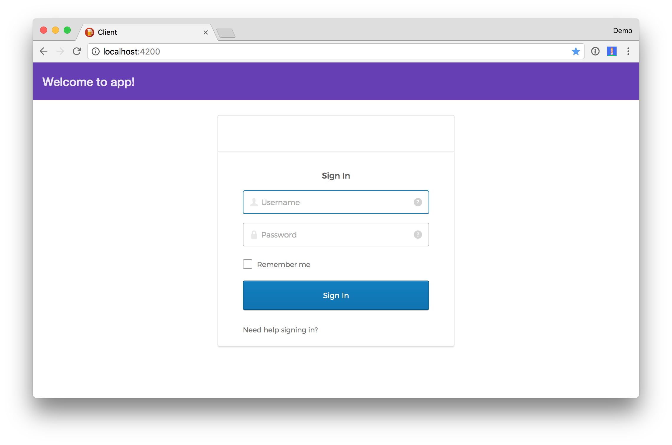 Angular Login Styled