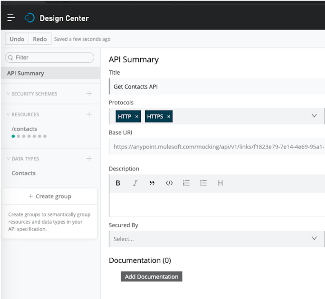 Mulesoft summary contacts