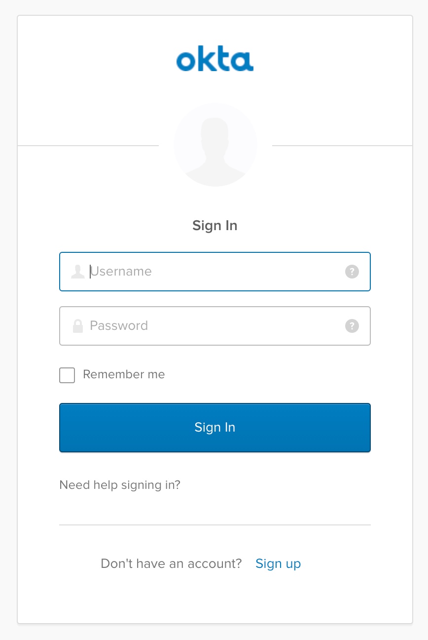 Okta login