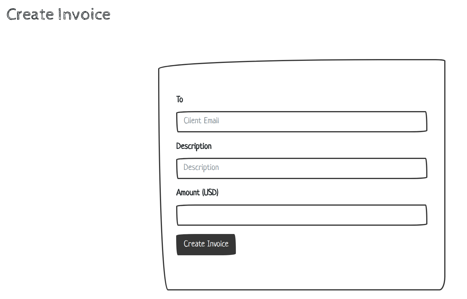 Crypto Invoicer Form