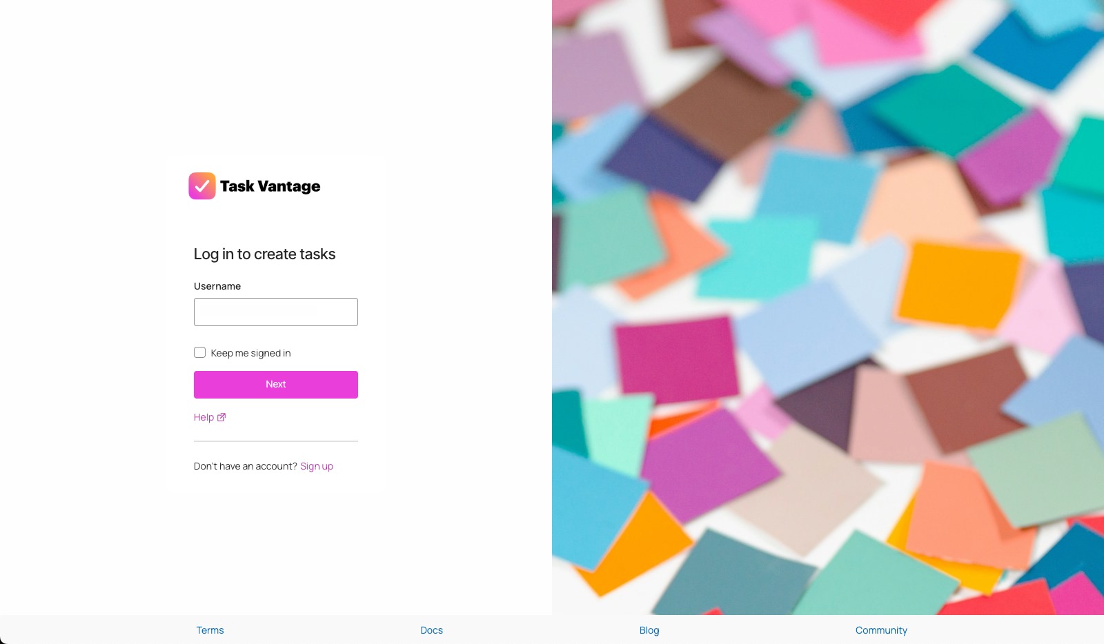 A customized Okta-hosted Sign-In Widget with custom elements, colors, and styles