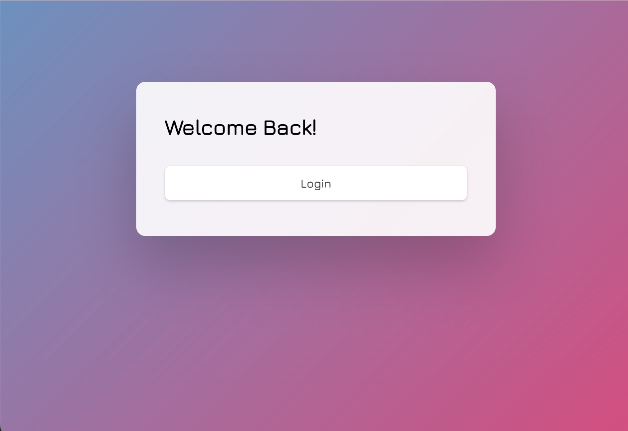 Screenshot of login window