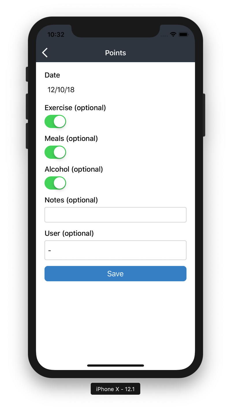 Create Points with defaults