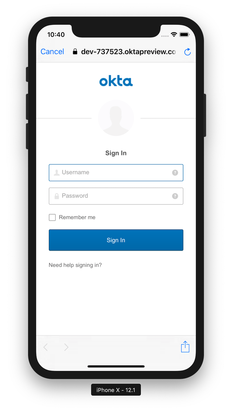 Okta Login in React Native