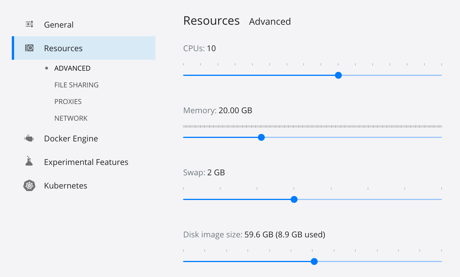 Docker Preferences