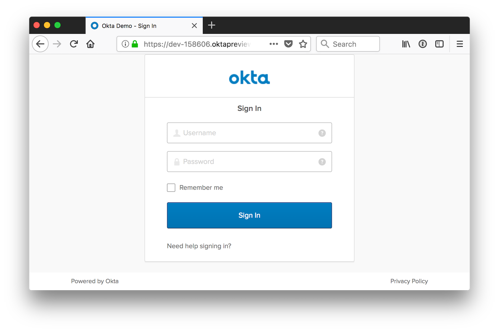 Okta Login