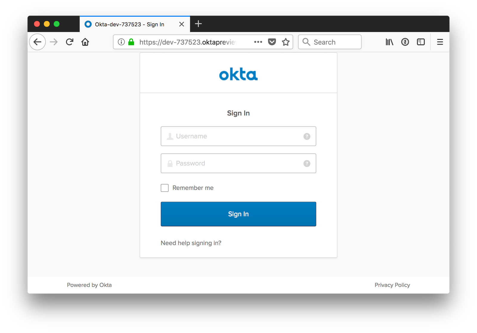 Okta Login