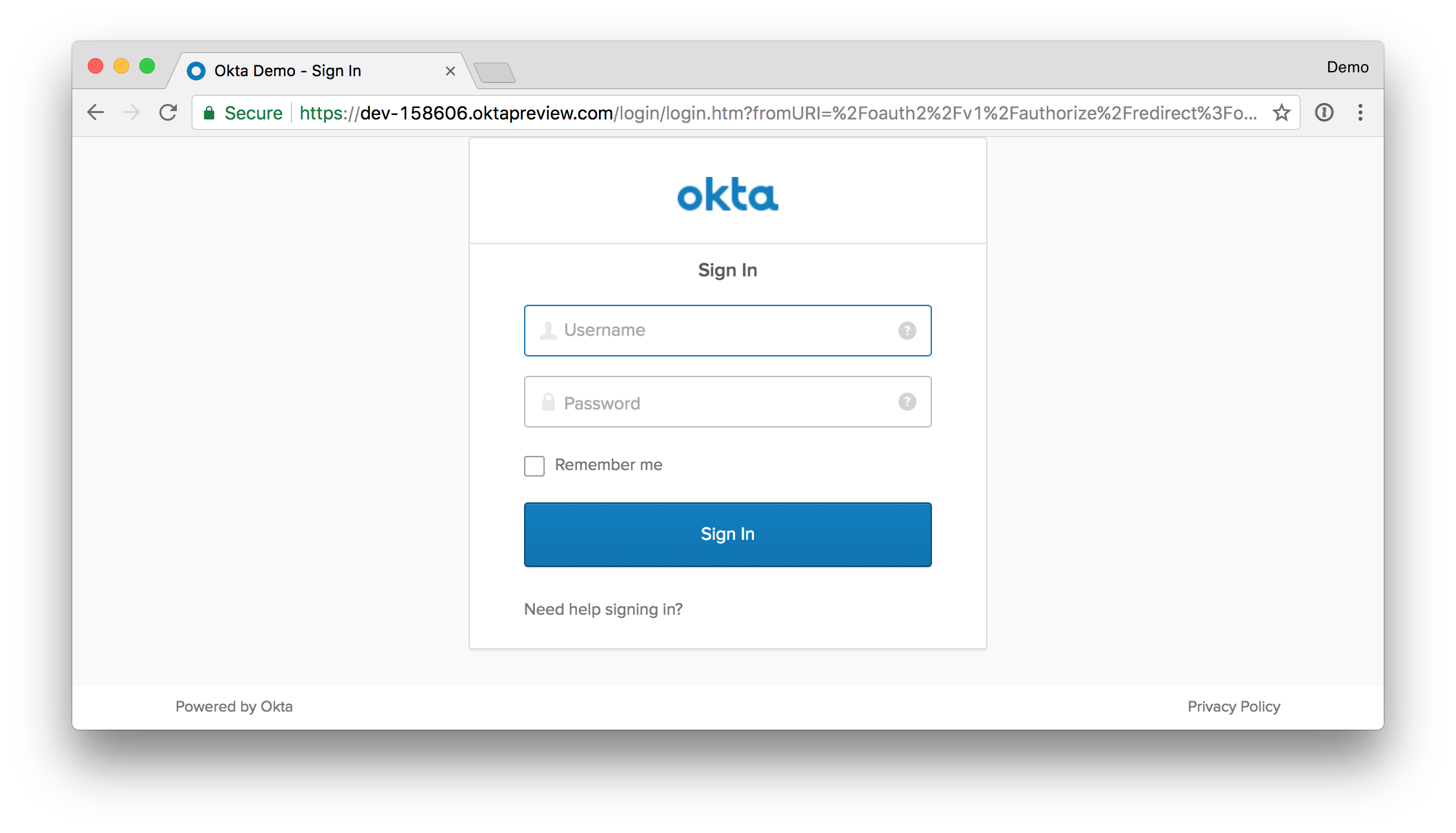 Okta Login