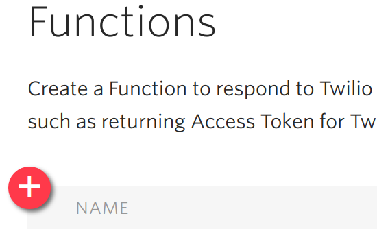 Twilio Functions Dashboard