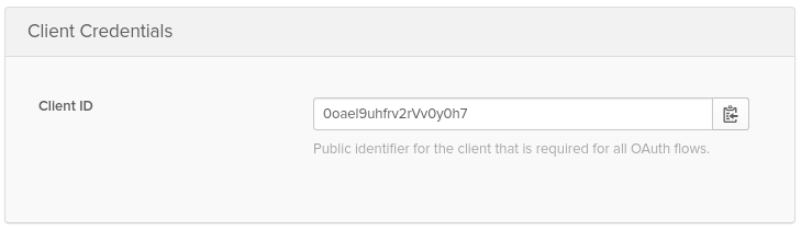 Okta app credentials