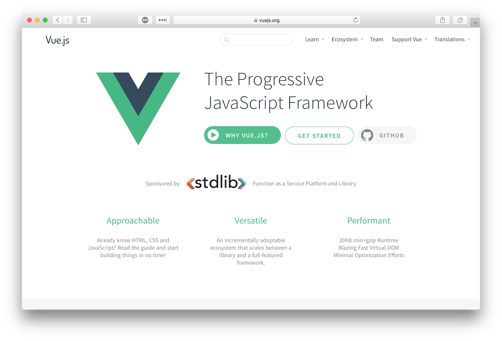 Vue.js Homepage