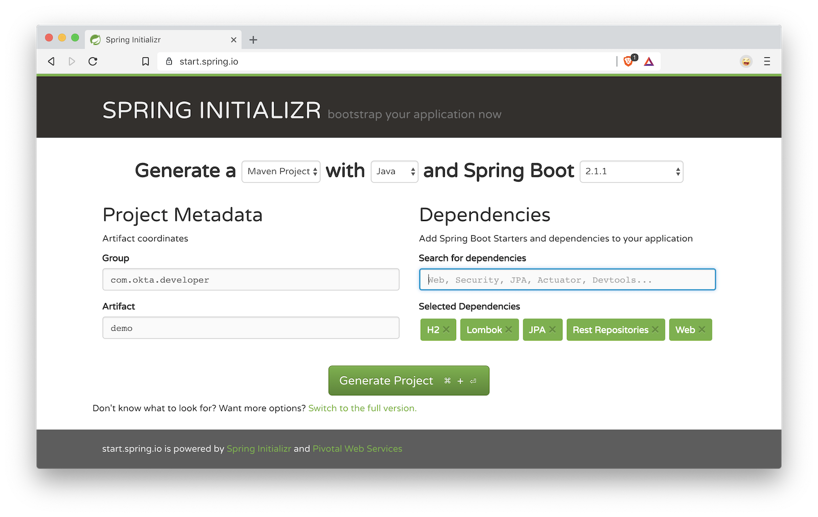 Spring Initializr