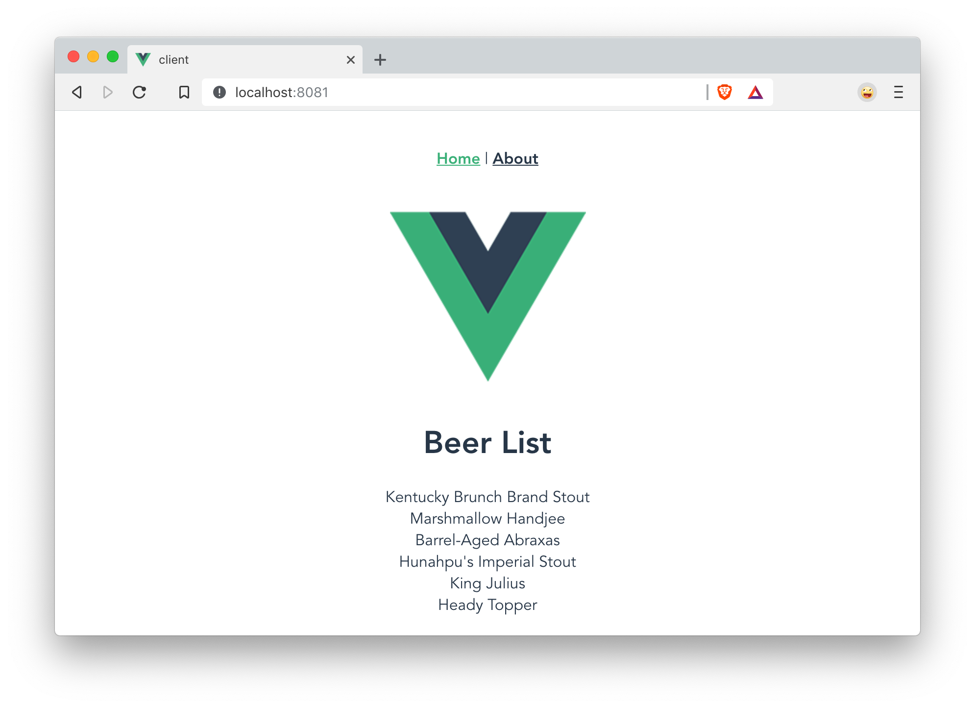 Beer List in Vue